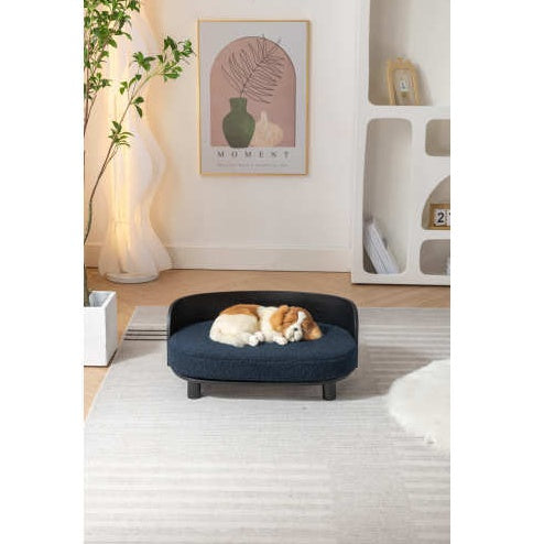 Scandinavian Style Elevated Dog Bed Pet Sofa With Solid Wood Legs And