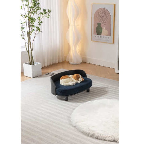 Scandinavian Style Elevated Dog Bed Pet Sofa With Solid Wood Legs And